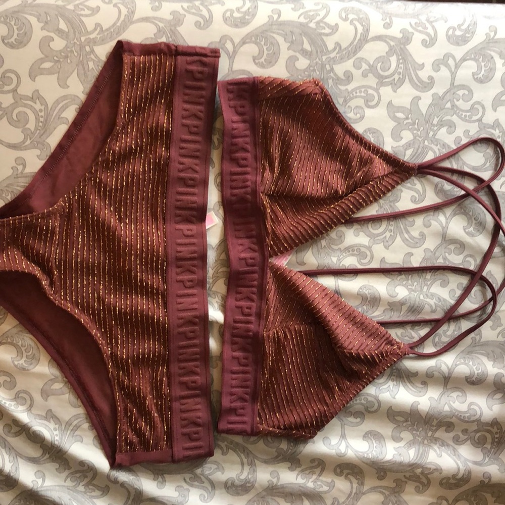 VS pink lingerie set